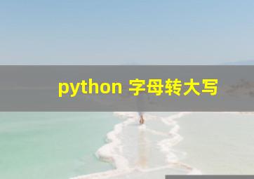 python 字母转大写